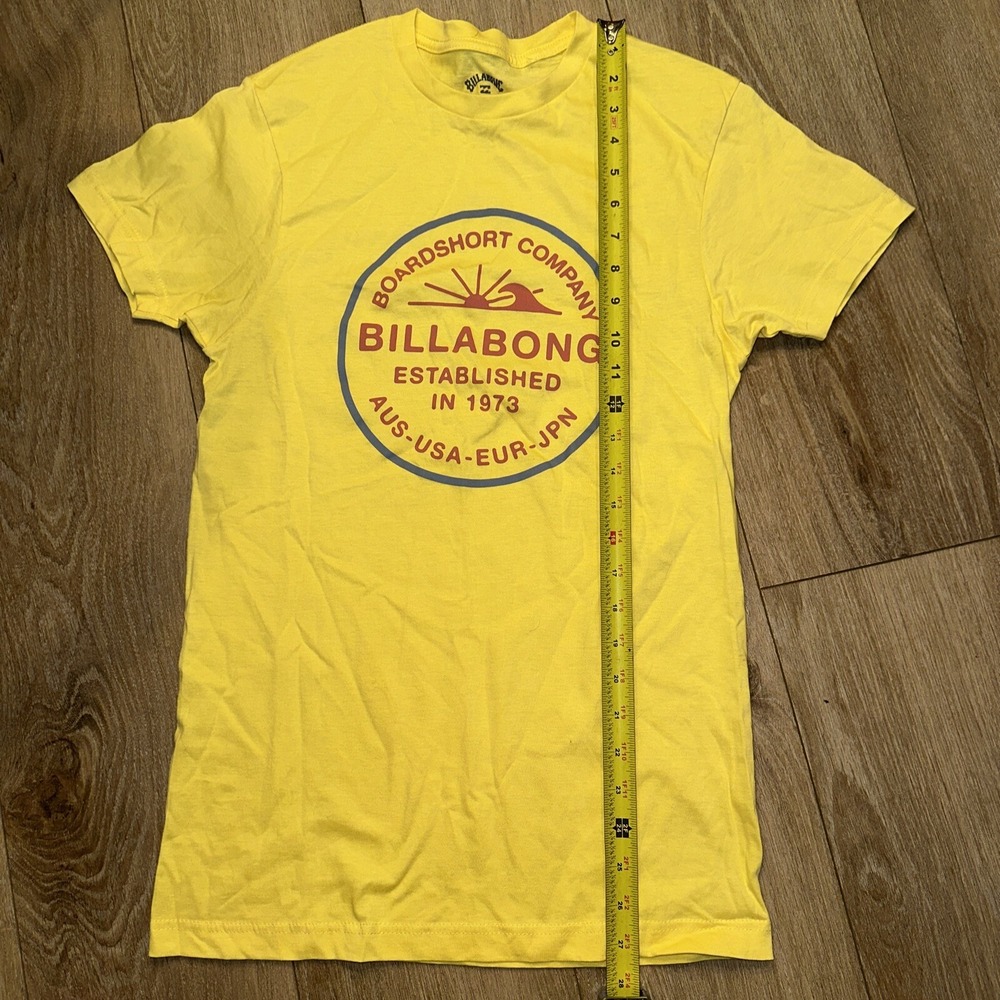 Billabong‎ T Shirt Adult Small Yellow Short Sleeve Premium Tee Mens S Surf NWOT - Picture 6 of 6